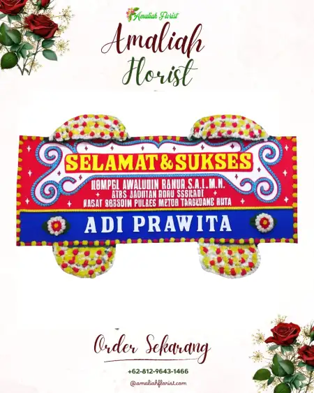 Papan Bunga Ucapan Selamat Tanggulangin